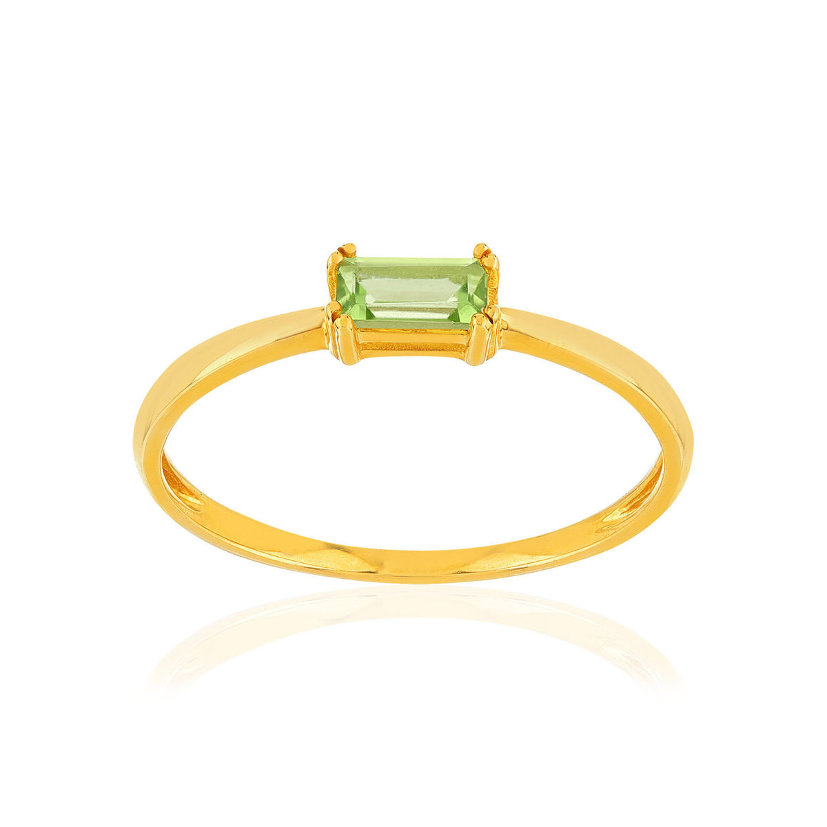 Bague or 375 jaune péridot