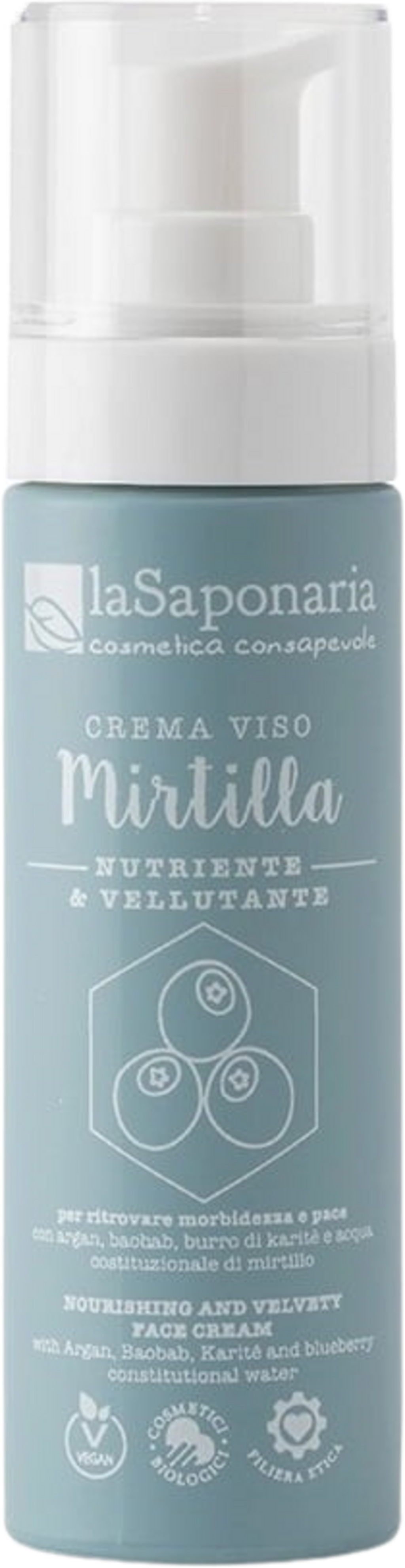 La Saponaria  Nährende Gesichtscreme Blaubeere, 50 ml