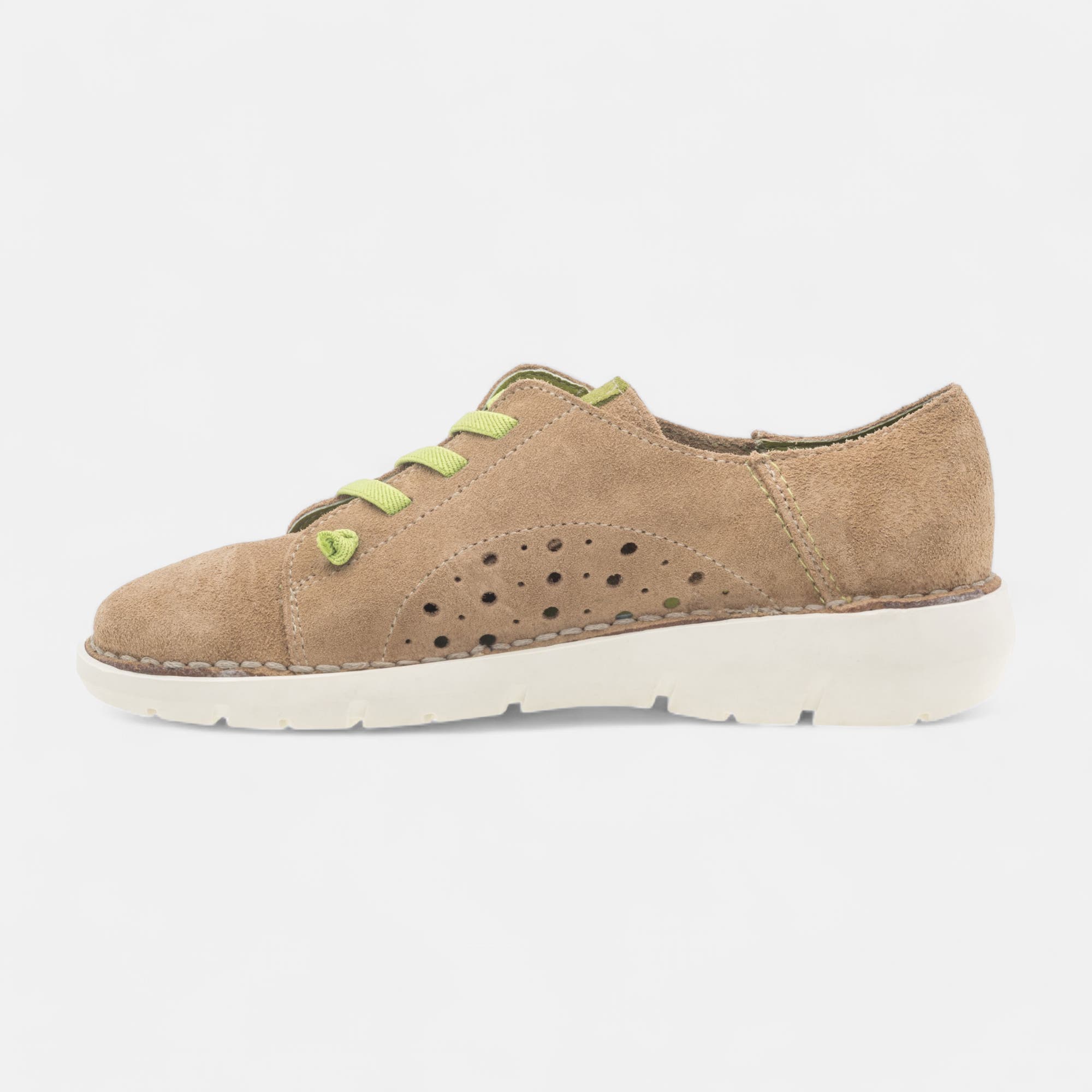 Baskets basses Femme en cuir beige