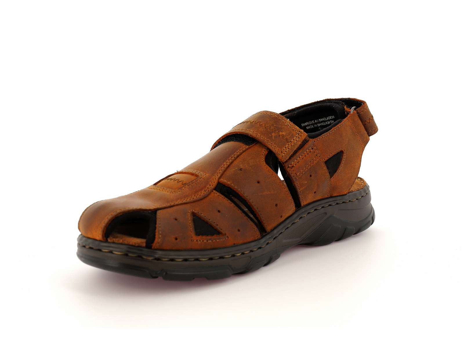 Tbs-JOCELIN Cuir gras Marron Foncé