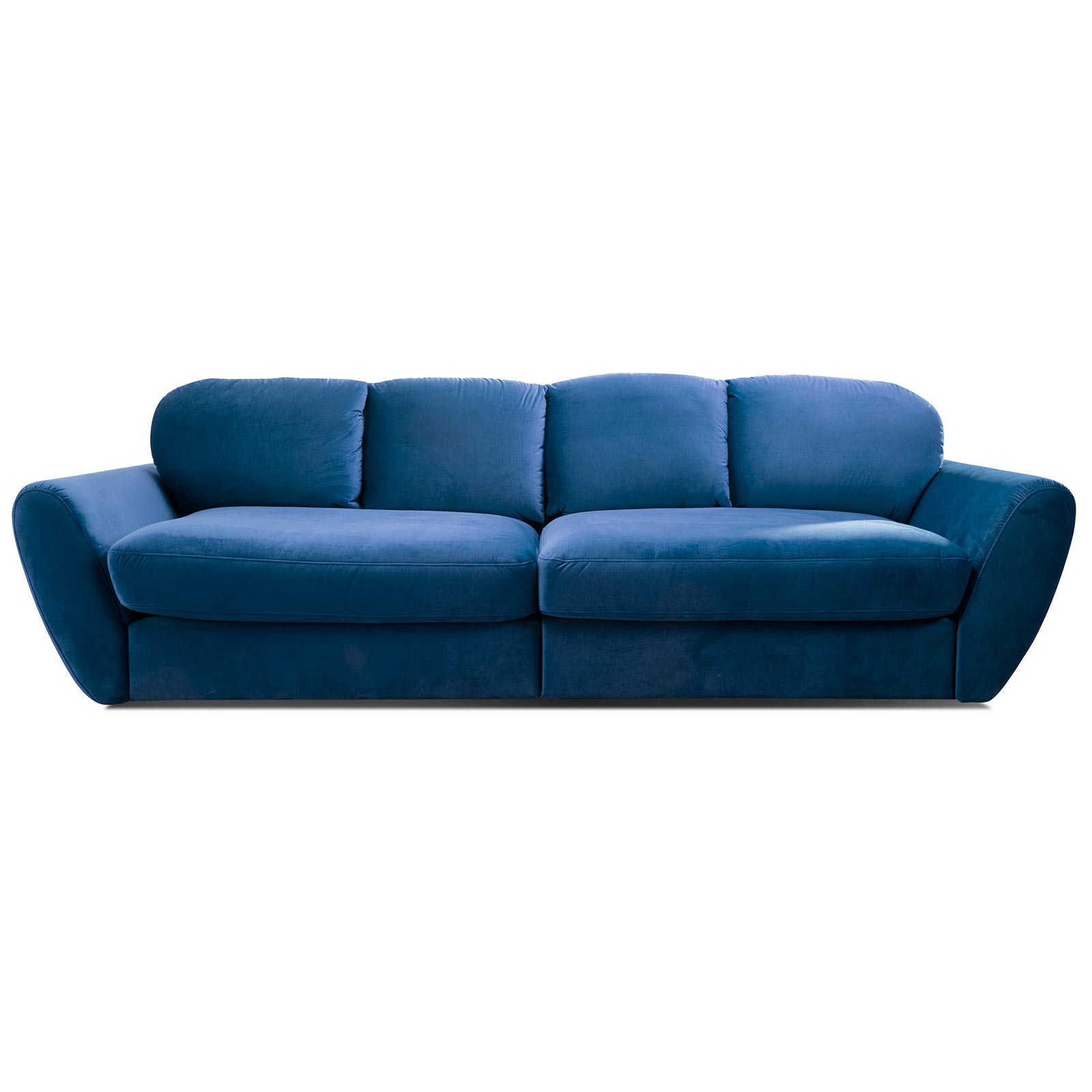 Big Sofa - blau - Samtstoff