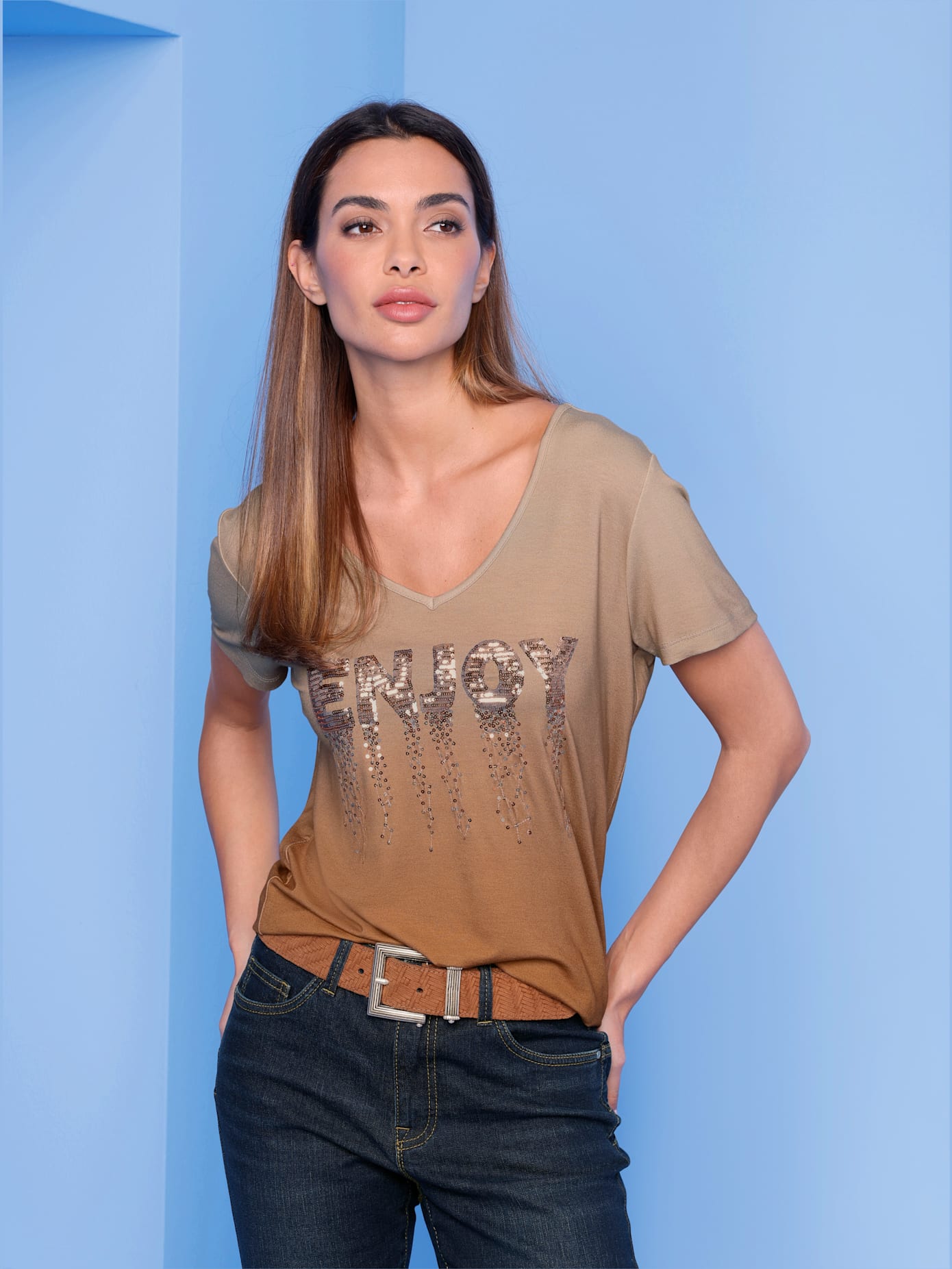 T-shirt dégradé de couleur
