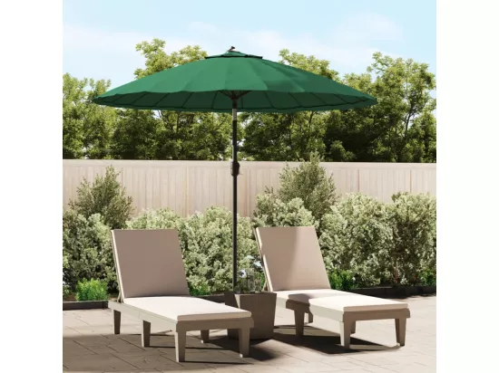 Parasol d'extérieur avec mât en aluminium 270 cm Vert