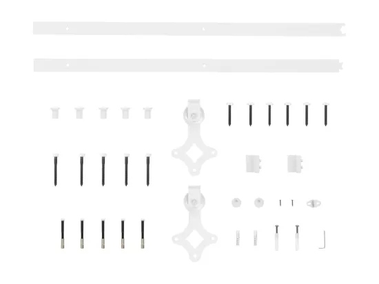 Porte coulissante et kit de quincaillerie 90x210 cm pin massif