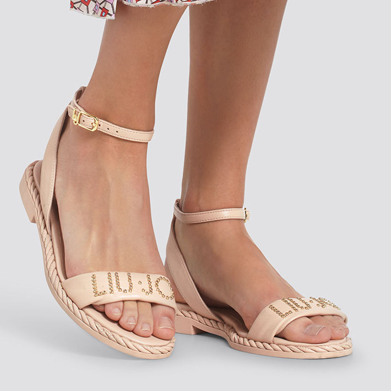 Liu-Jo Sandales en Cuir Pepita beiges