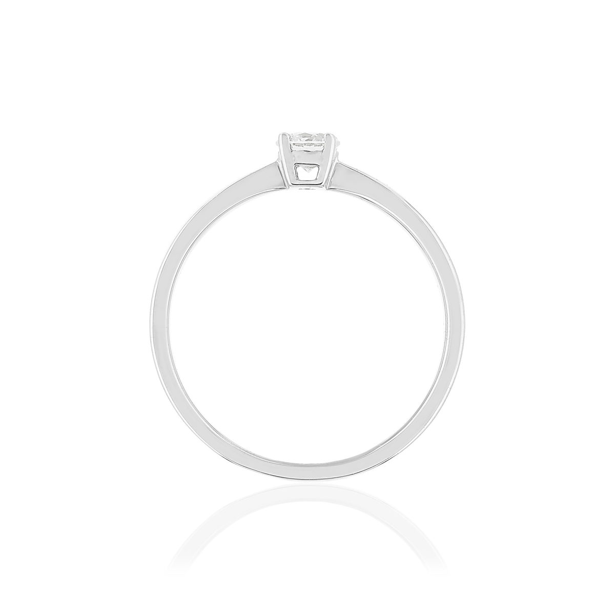 Solitaire or blanc 750 diamant 0.29 carat h/si