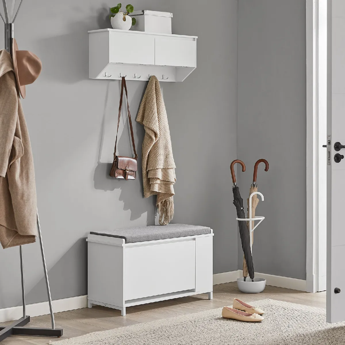 Sobuy FHK24-W Portemanteau Mural