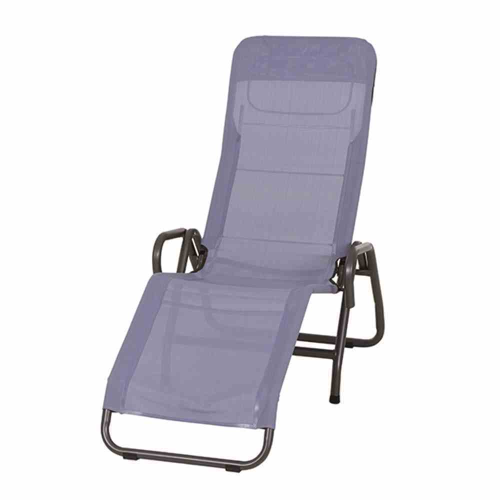 Sonnenliege BITO - taupenblau-anthrazit - klappbar - 139 cm