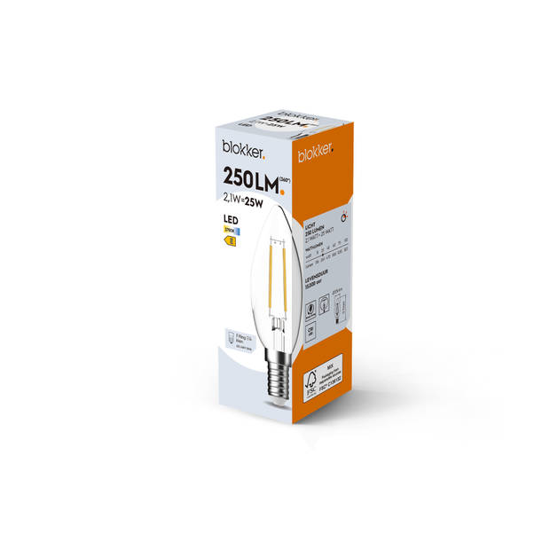 Blokker LED Kaars C35 - 25W - E14 - Helder