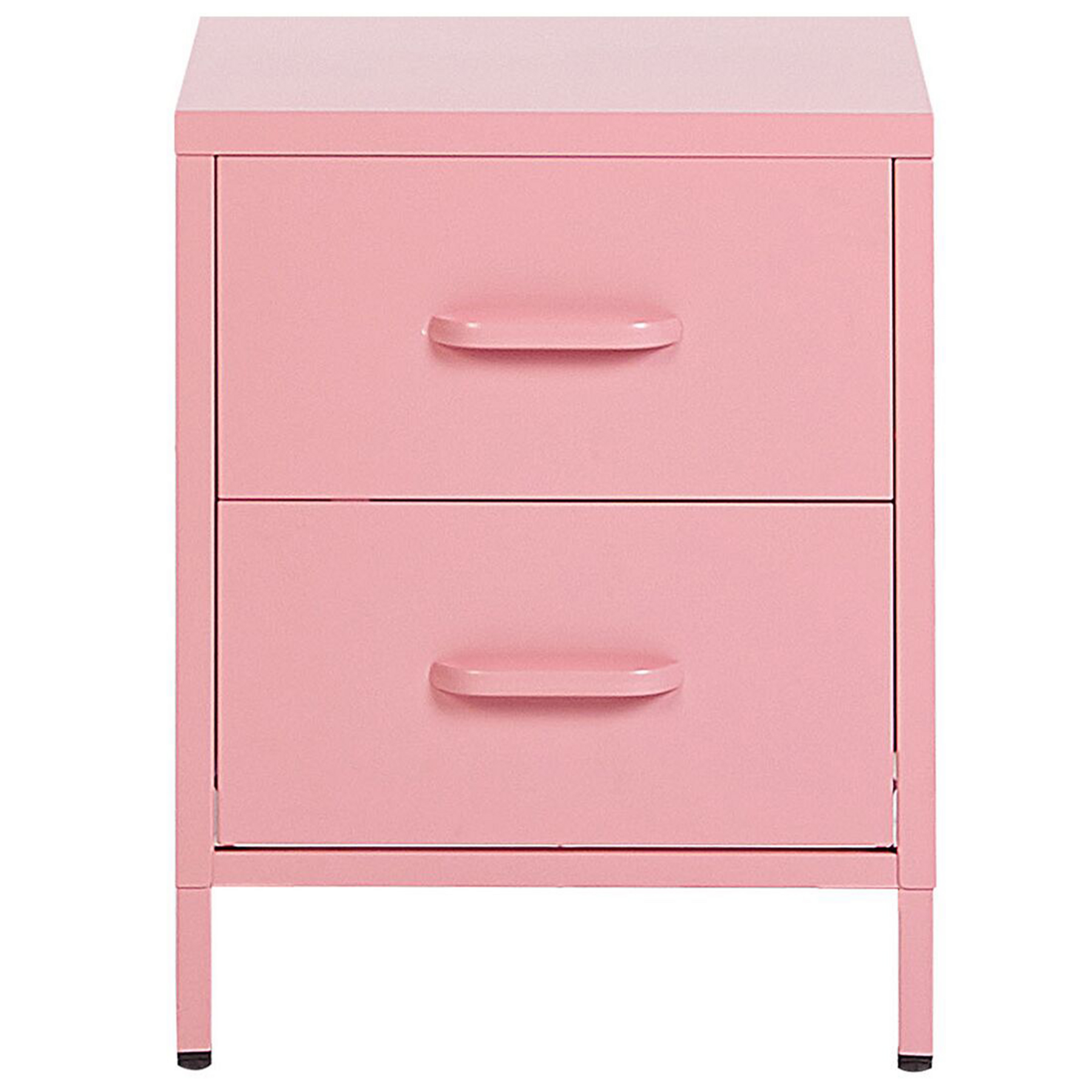 Beliani - MALAVI - Nachtkastje - Roze - Staal