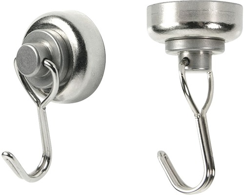 Magnetische haak Twister set van 2 zilver Ø 25 mm