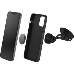 Support magnétique de smartphone pour voiture, noir