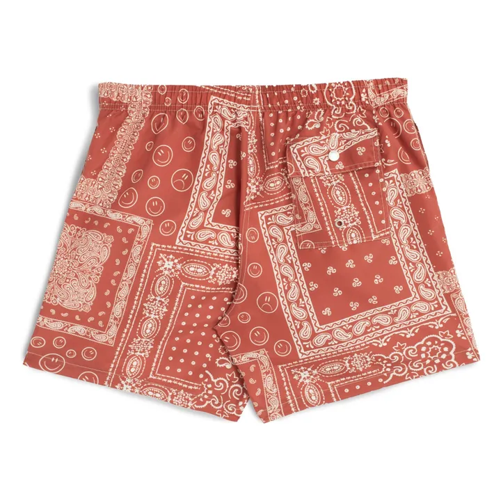 Bather Short de Bain Bandana Fibres Recyclées | Terracotta