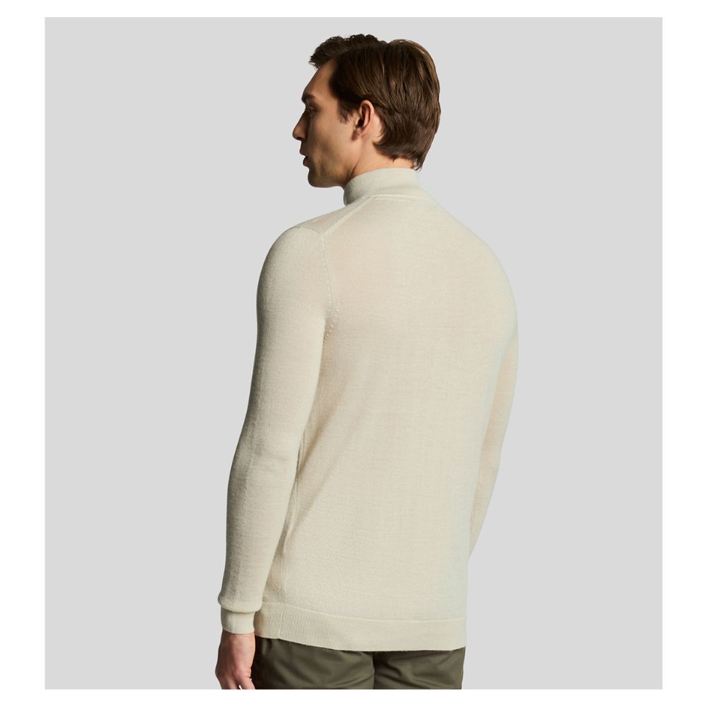 Golf 1/4 Merino Genser Herre Beige