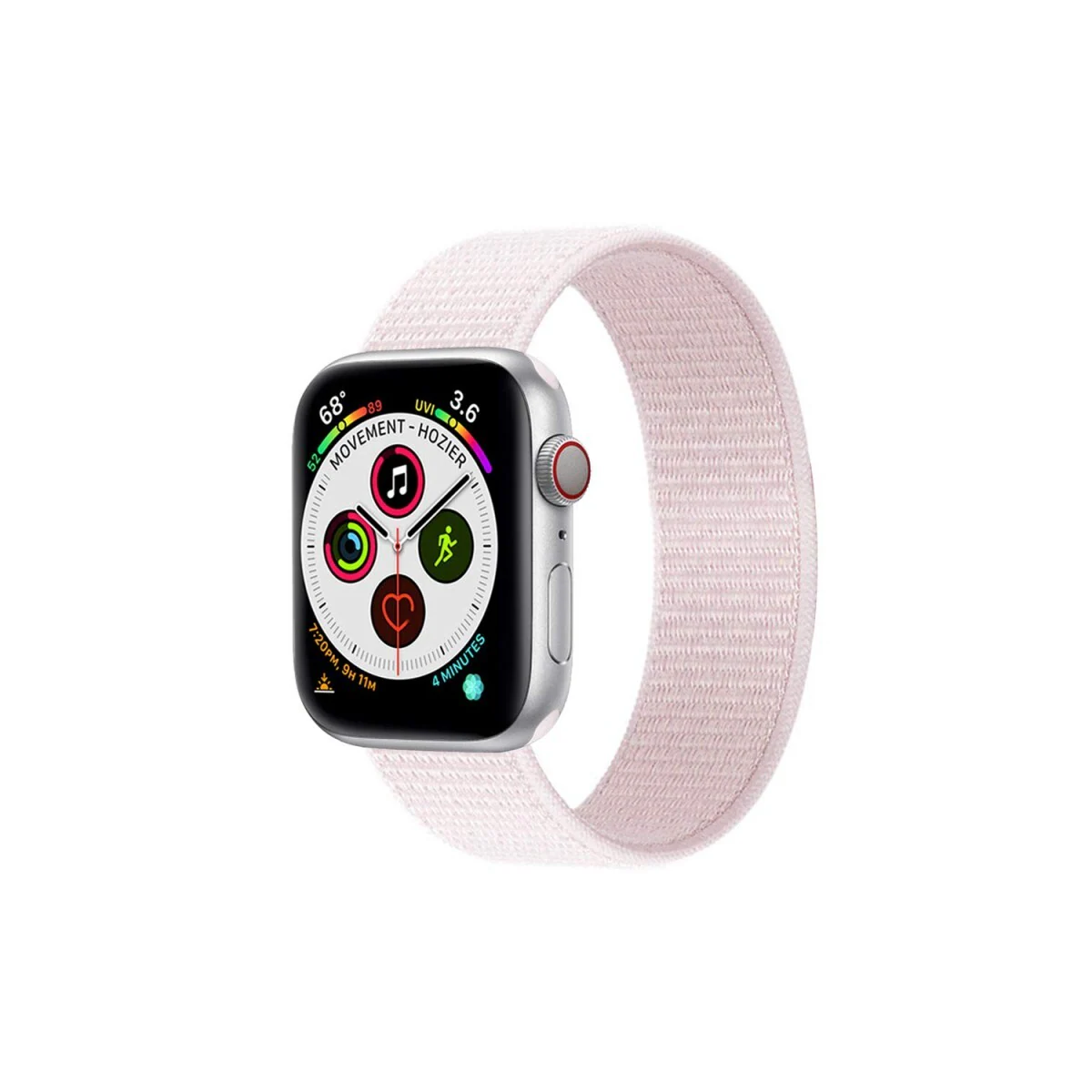 Apple Watch 6 (44mm) Nylon armbånd - perle rosa