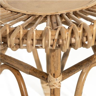 Petite table ronde en rotin