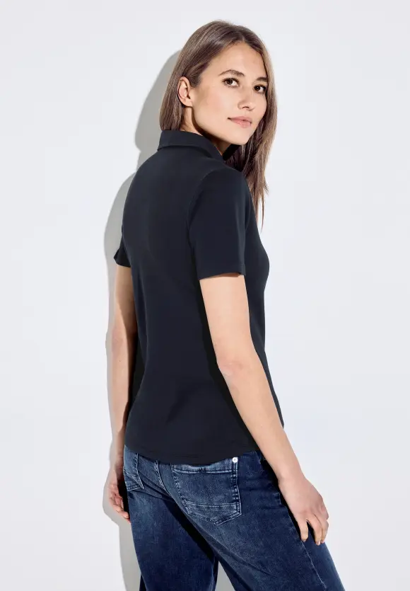Poloshirt in Unifarbe - universal blue