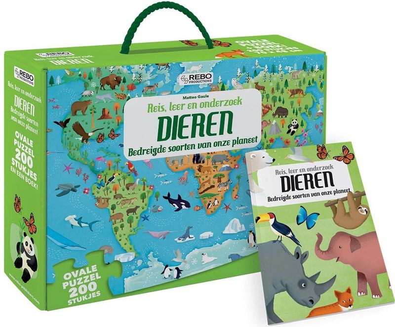 Puzzel - Dierenrijk - 200 Stukjes - 283 x 221 x 62 mm