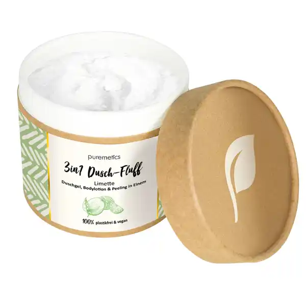 3in1 Dusch-Fluff Limette mit Meersalzpeeling
