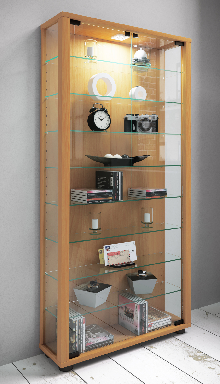 Vitrine LUMO MAXI - Buche - 59 cm