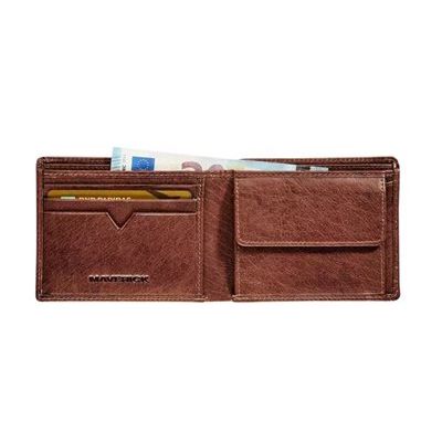 Maverick Rough Gear - Portefeuille - RFID - cuir de buffle pleine fleur à tannage végétal - brun