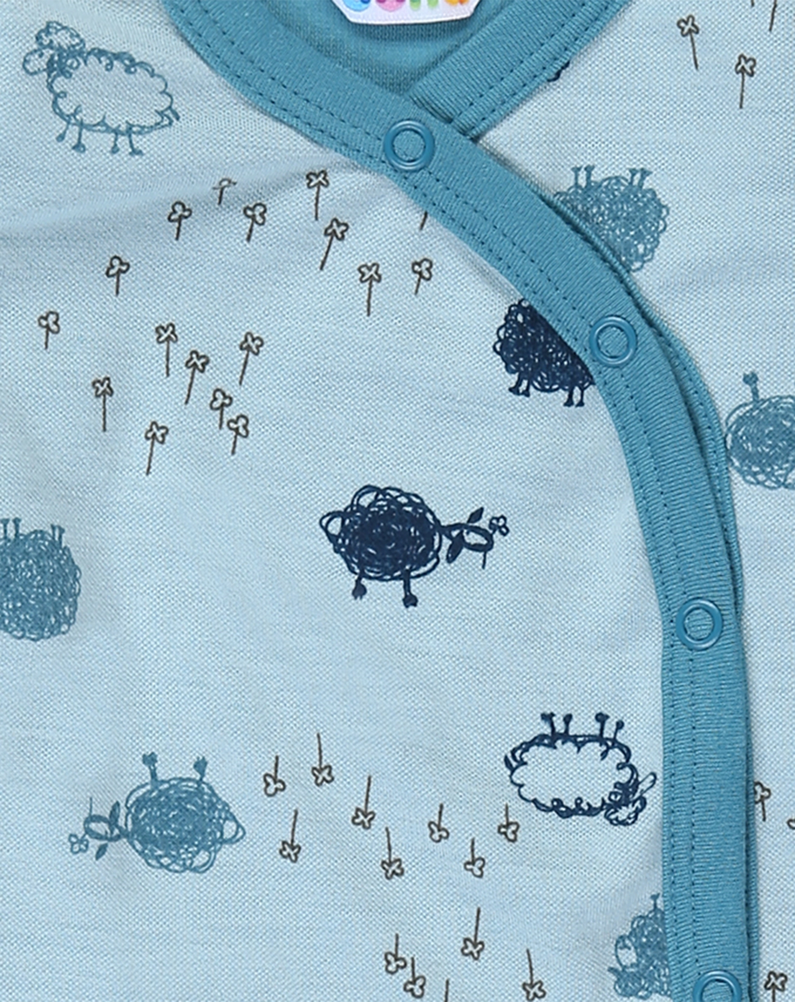 Wickel-Langarmbody 4039 SHEEP AOP in blue
