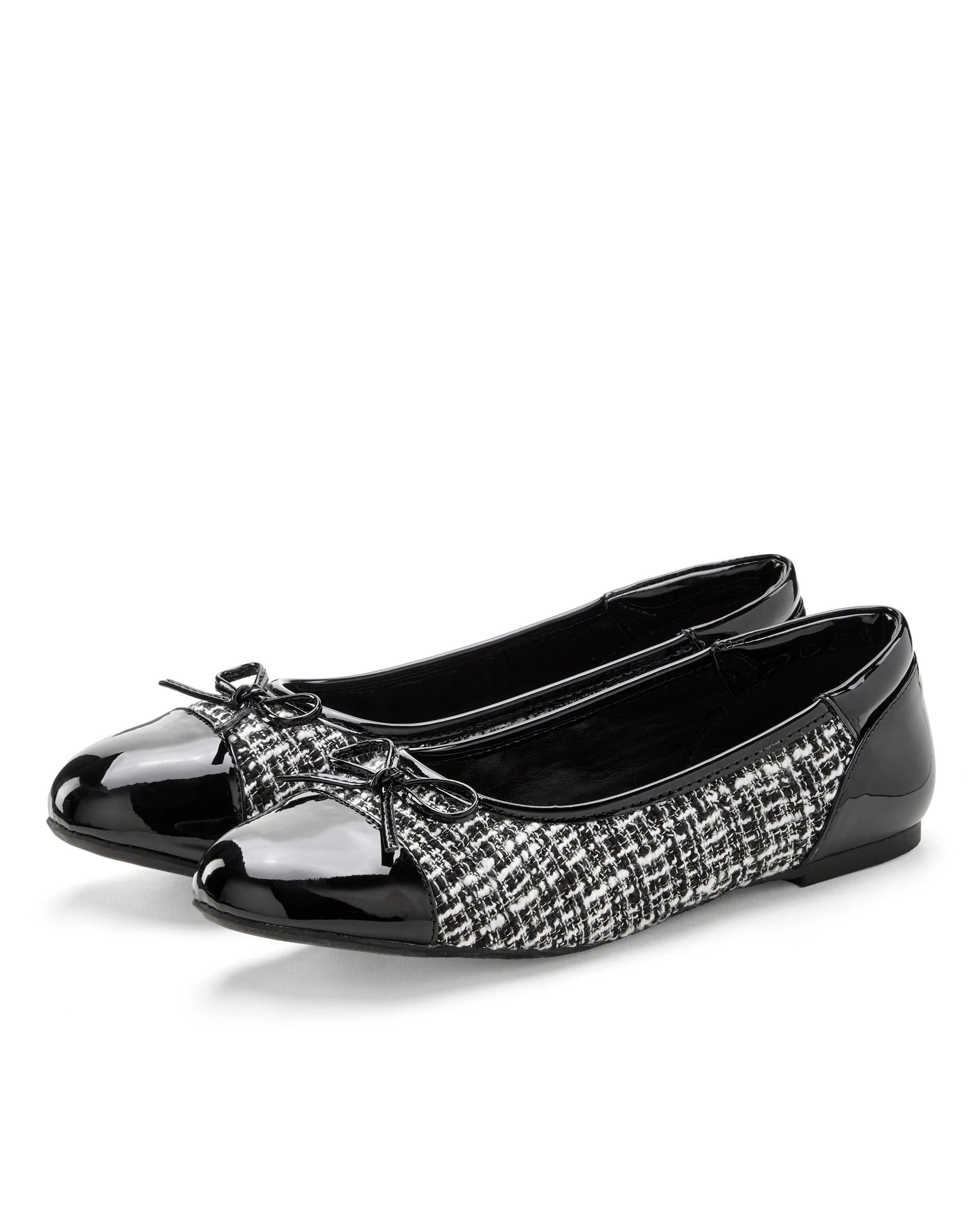 LASCANA Ballerina  in Hahnentritt-Optik, Freizeitschuh, Slipper, Halbschuh VEGAN