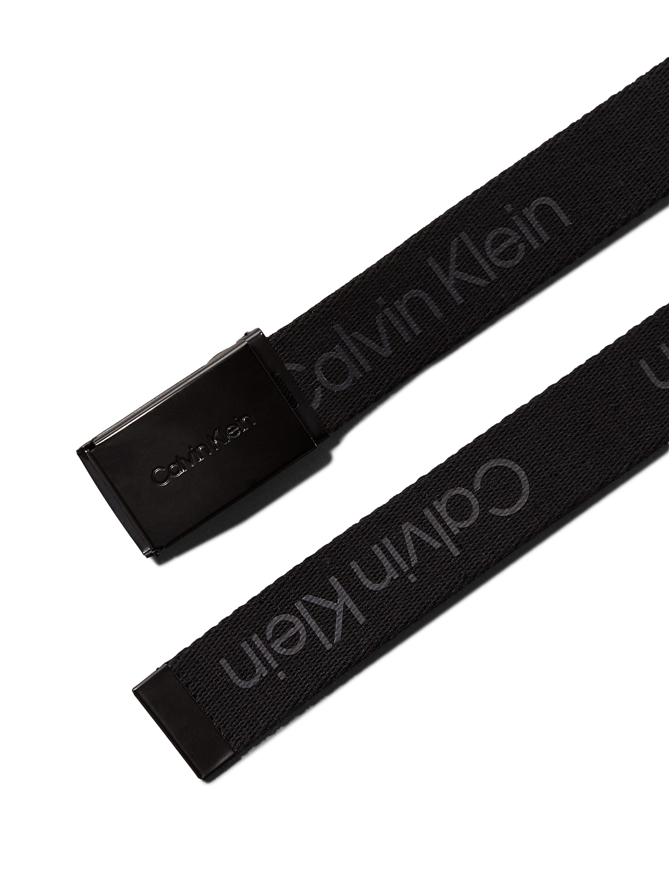 Calvin Klein Jeans Synthetikgürtel »CALVIN LOGO CANVAS BELT«, Logodrucke, Koppelschliesse
