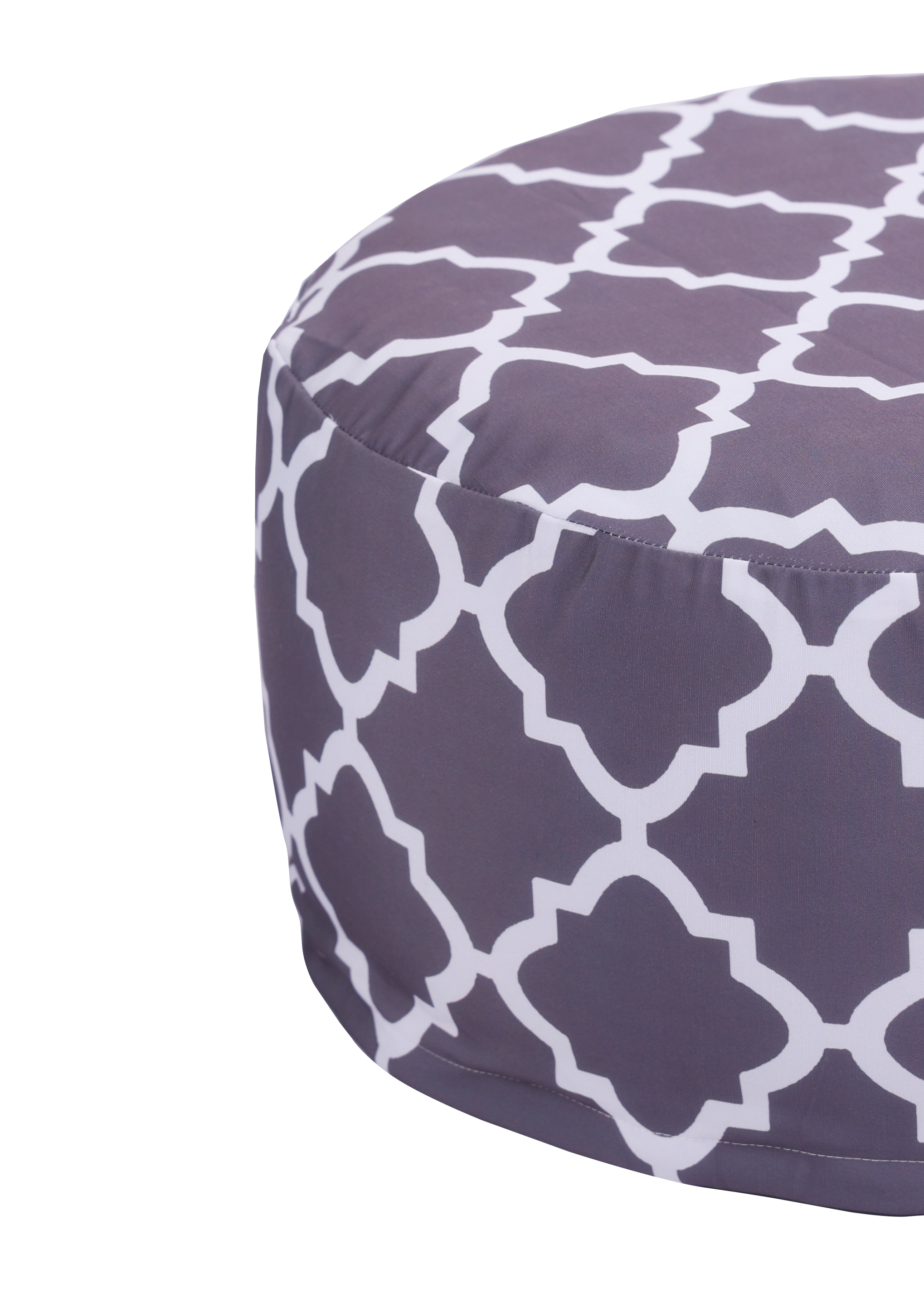 Outdoor Pouf aufblasbar PATTY taupe/weiss