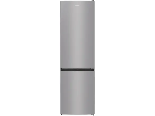 Gorenje NRK6202ES4 - Køleskab/fryser - bund-fryser - bredde: 60 cm - dybde: 59.2 cm - højde: 200 cm - 331 liter - Klasse E - struktureret grå metallisk