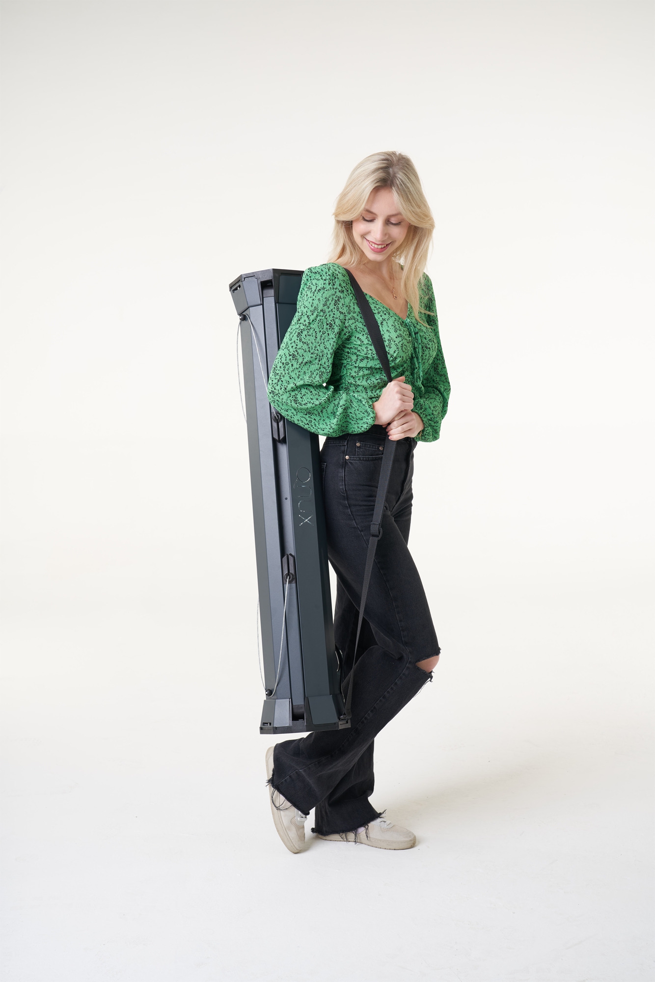 QNUX Travel Bed (Arcan Grau, Natura Grün)