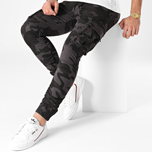 Pantalon Cargo P681 Noir Camo