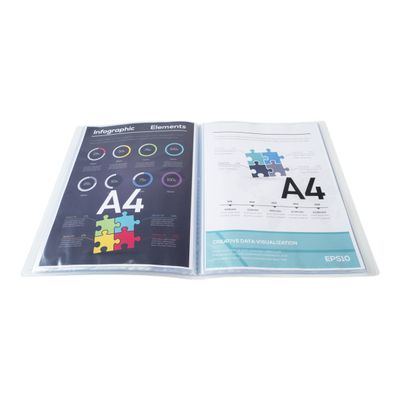 Exacompta Kreacover Chromaline - Porte vues personnalisable - 160 vues - A4 - incolore