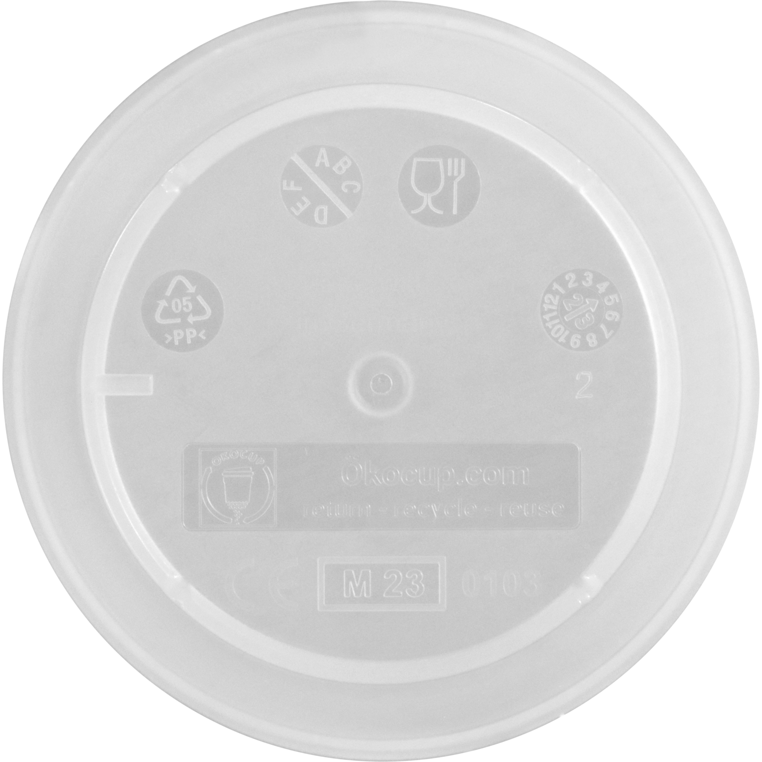ÖkoCup, Beker, PP, reusable, 150ml, 70mm, transparant