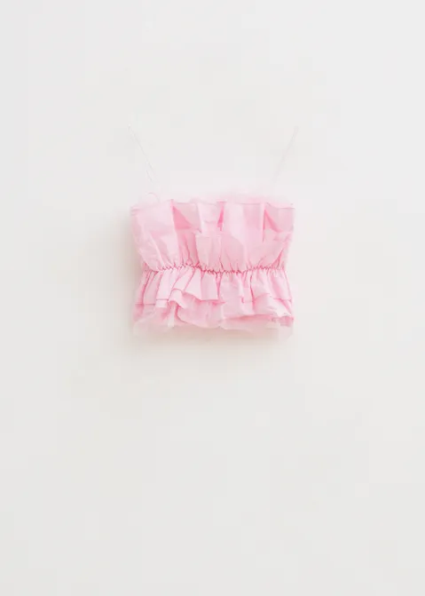 Top met volant details roze (ROS.L)
