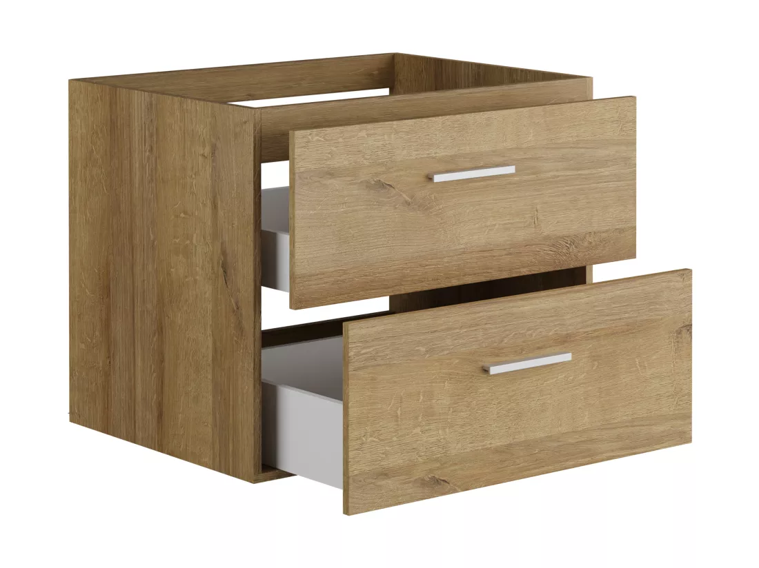Meuble sous vasque suspendu - Coloris naturel clair - 60 cm - KAYLA