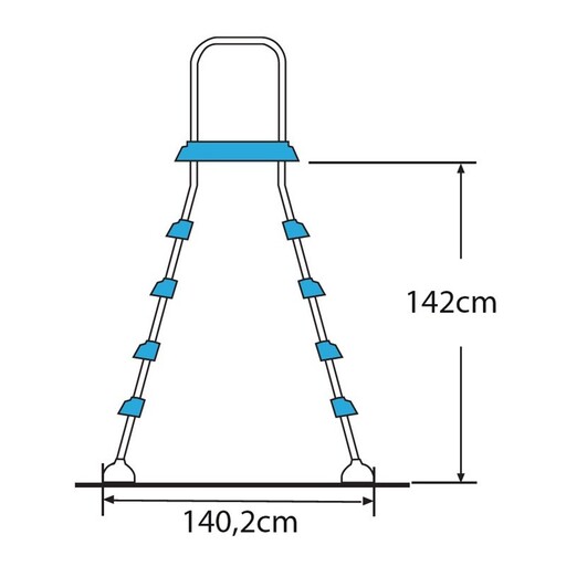 Escadas para piscinas acima do solo