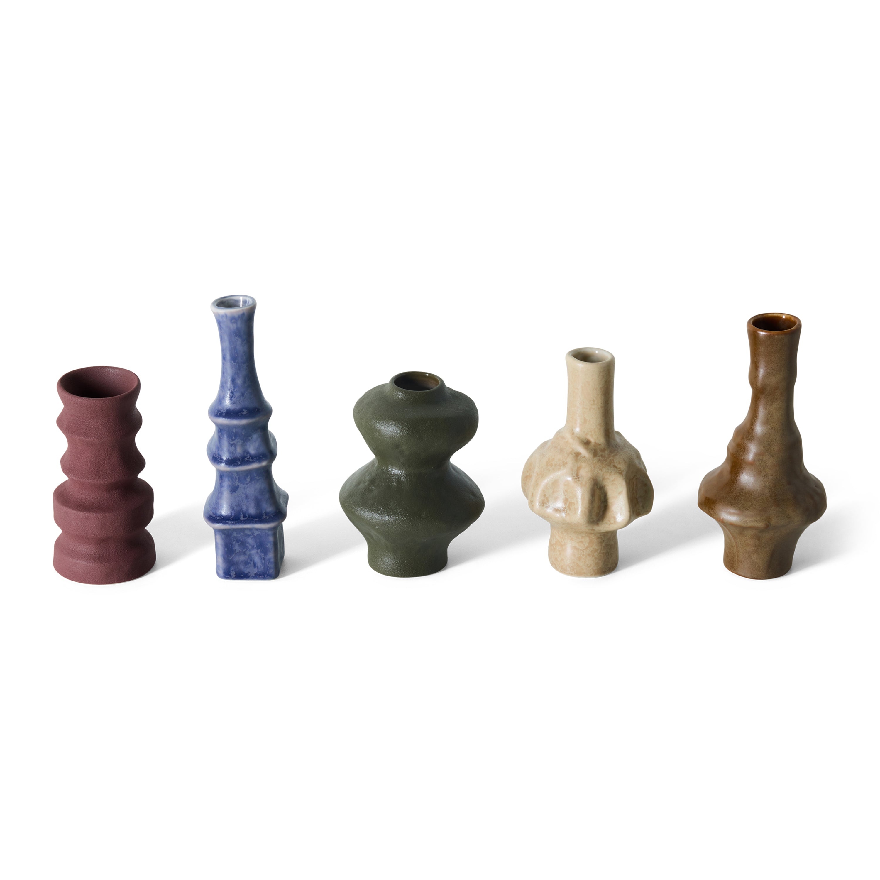 HKliving 70's Ceramics Vaas - Set van 5 - Palette