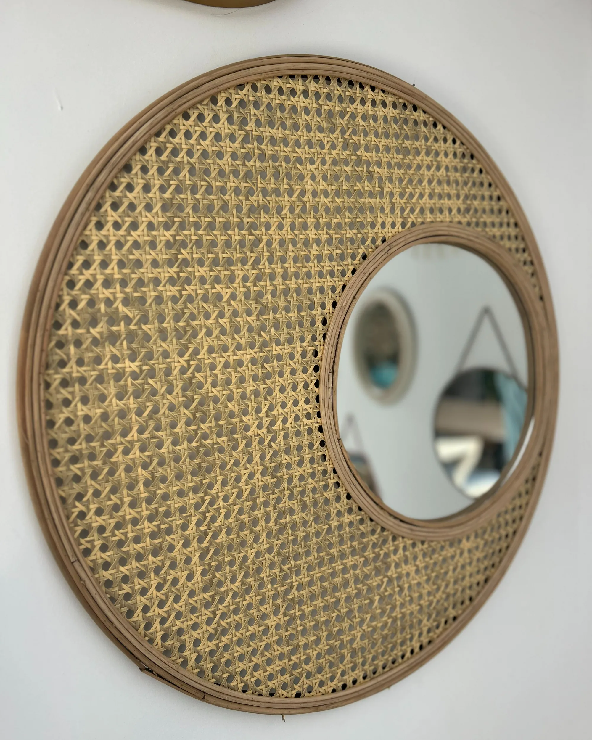 Wandspiegel PALAU 60 cm 60 cm Rotan Natuurlijk