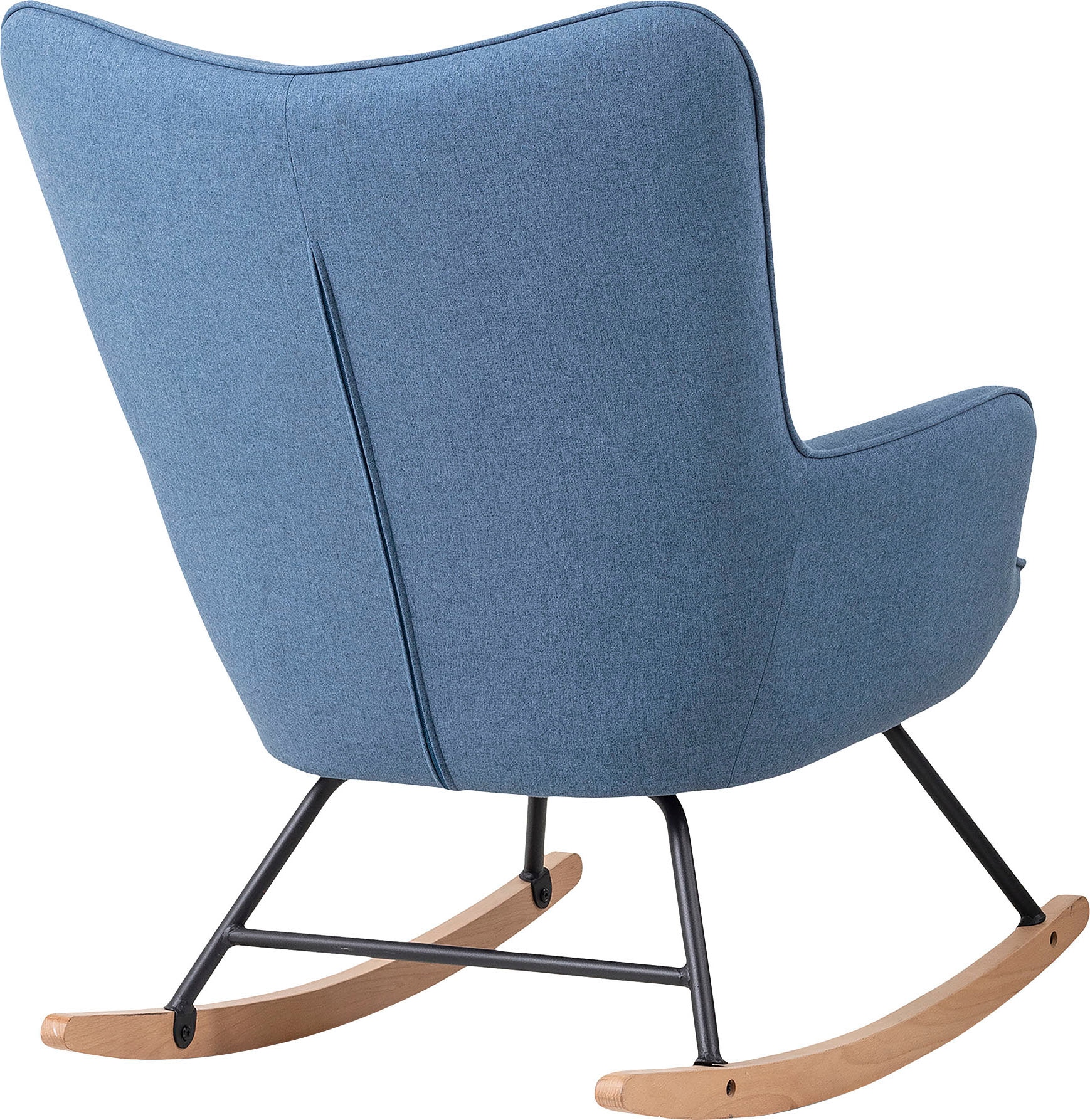 byLIVING Schaukelstuhl »Richie« () 1 Stk.moderne Metallbeine mit Holzkufe, in Webstoff oder Cord erhältlich