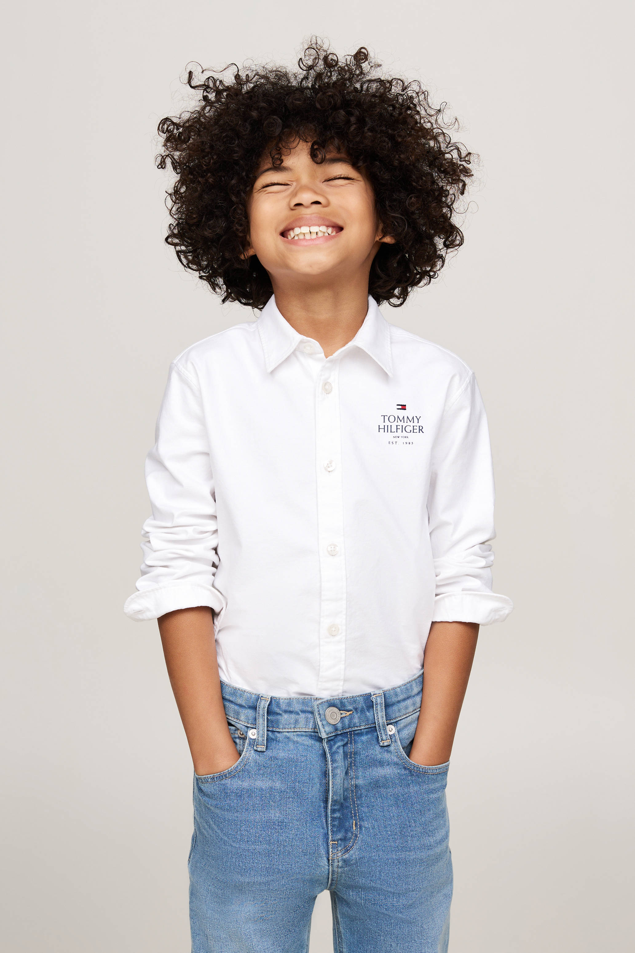Tommy Hilfiger overhemd met logo wit