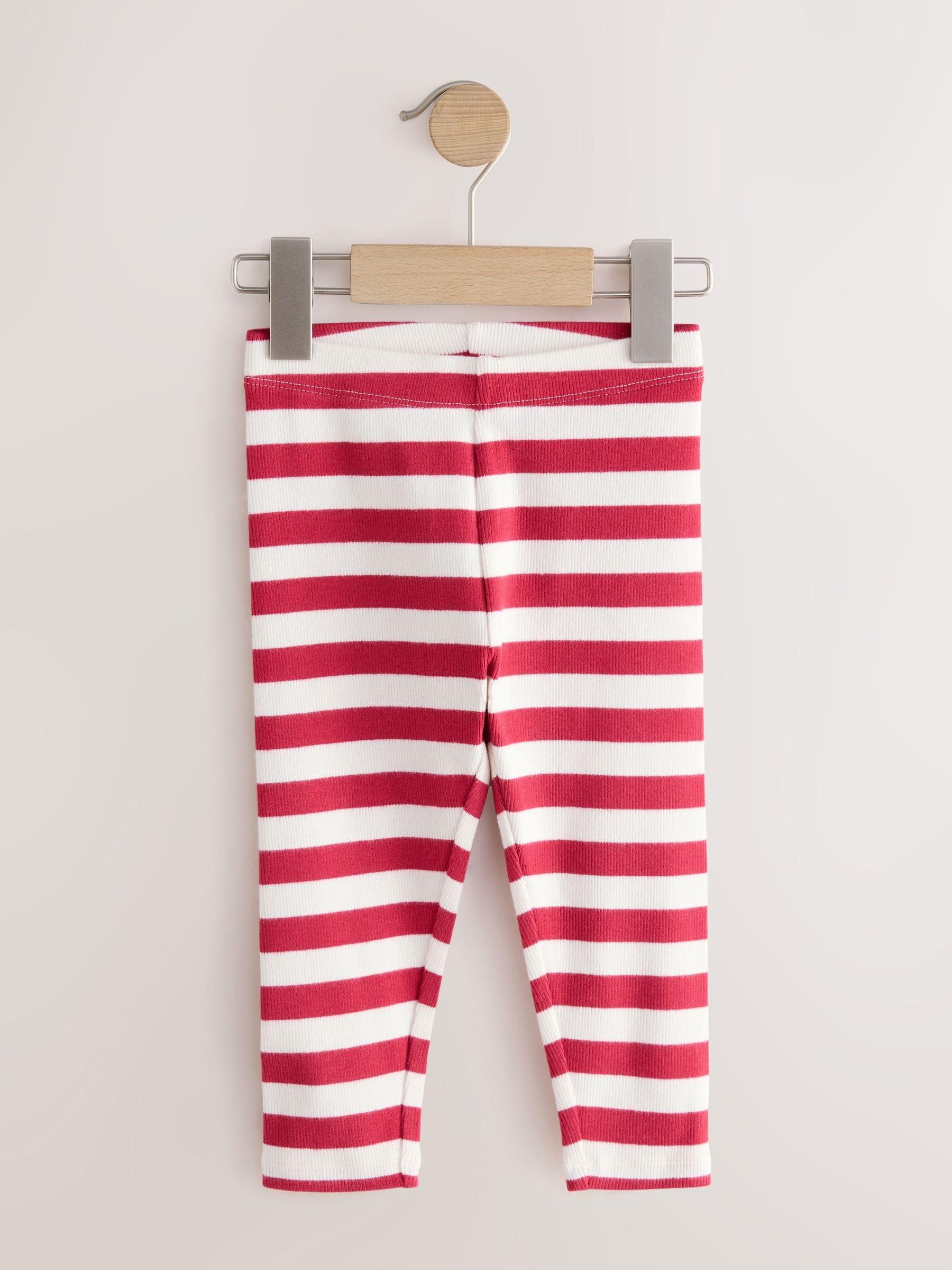 Roze - Verpakking van 5 geribbelde Leggings (3mnd -7jr)
