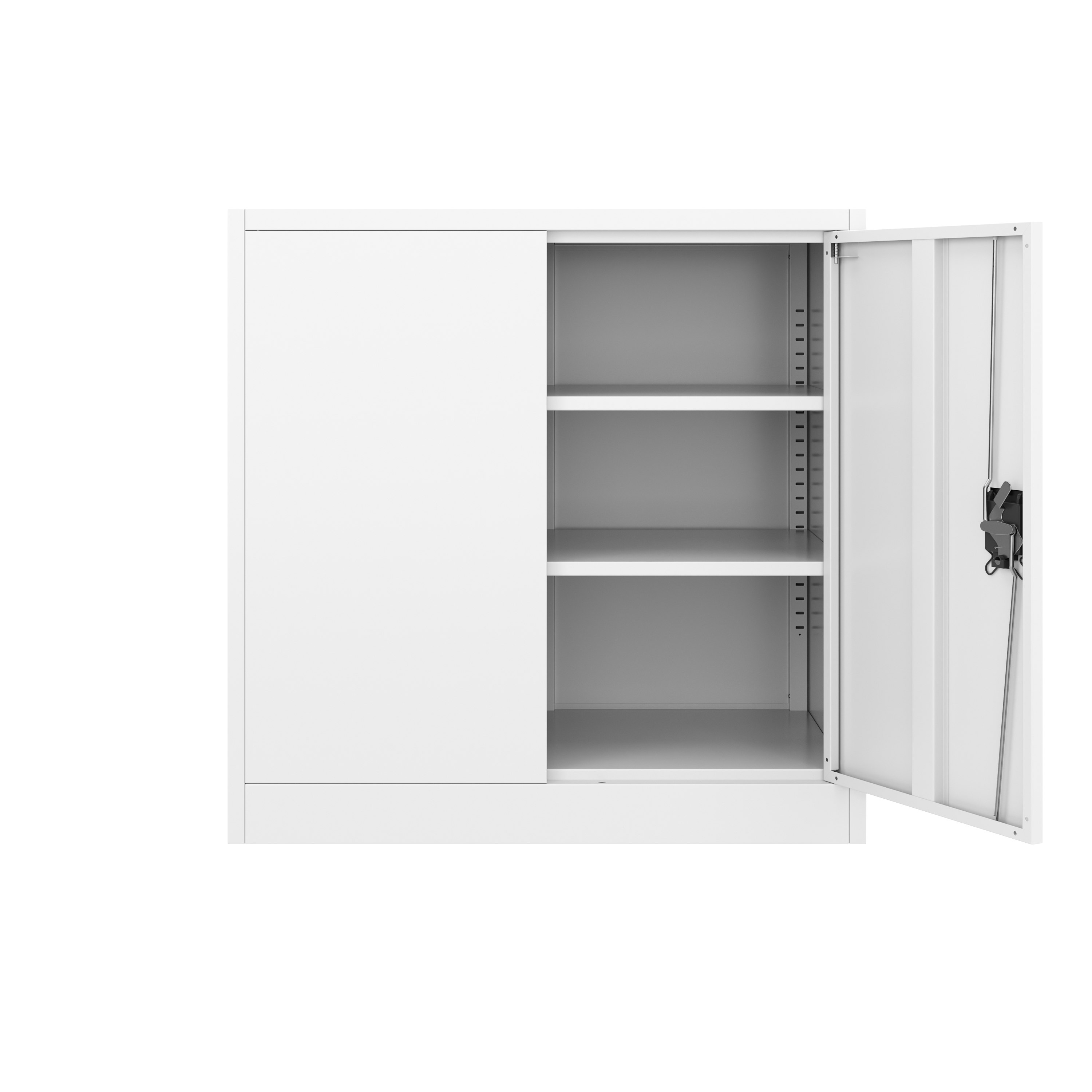 Aktenschrank mit 3 Böden 90 x 90 cm weiss