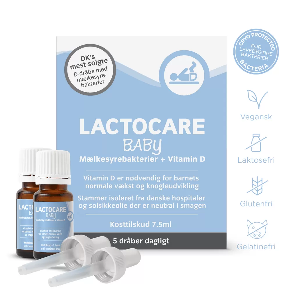 Lactocare Baby dobbelt pakning dråber - 2 x 7,5 ml.