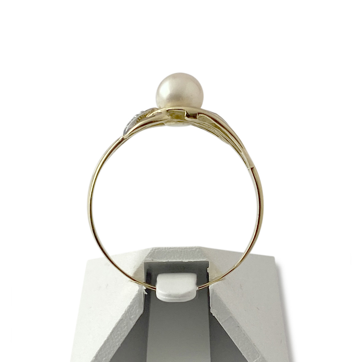 Bague d'occasion or 750 2 tons perle de culture