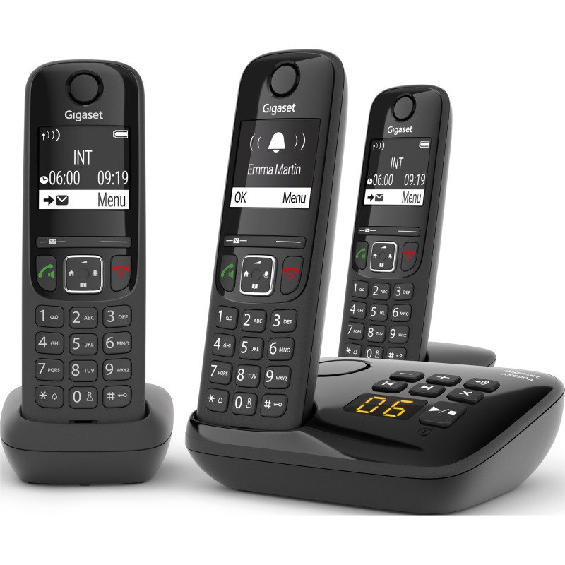 Pack trio Téléphone répondeur sans fil Gigaset  AS690A