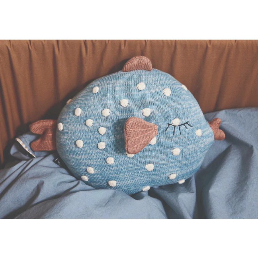 OYOY Kuschelkissen Finn blue