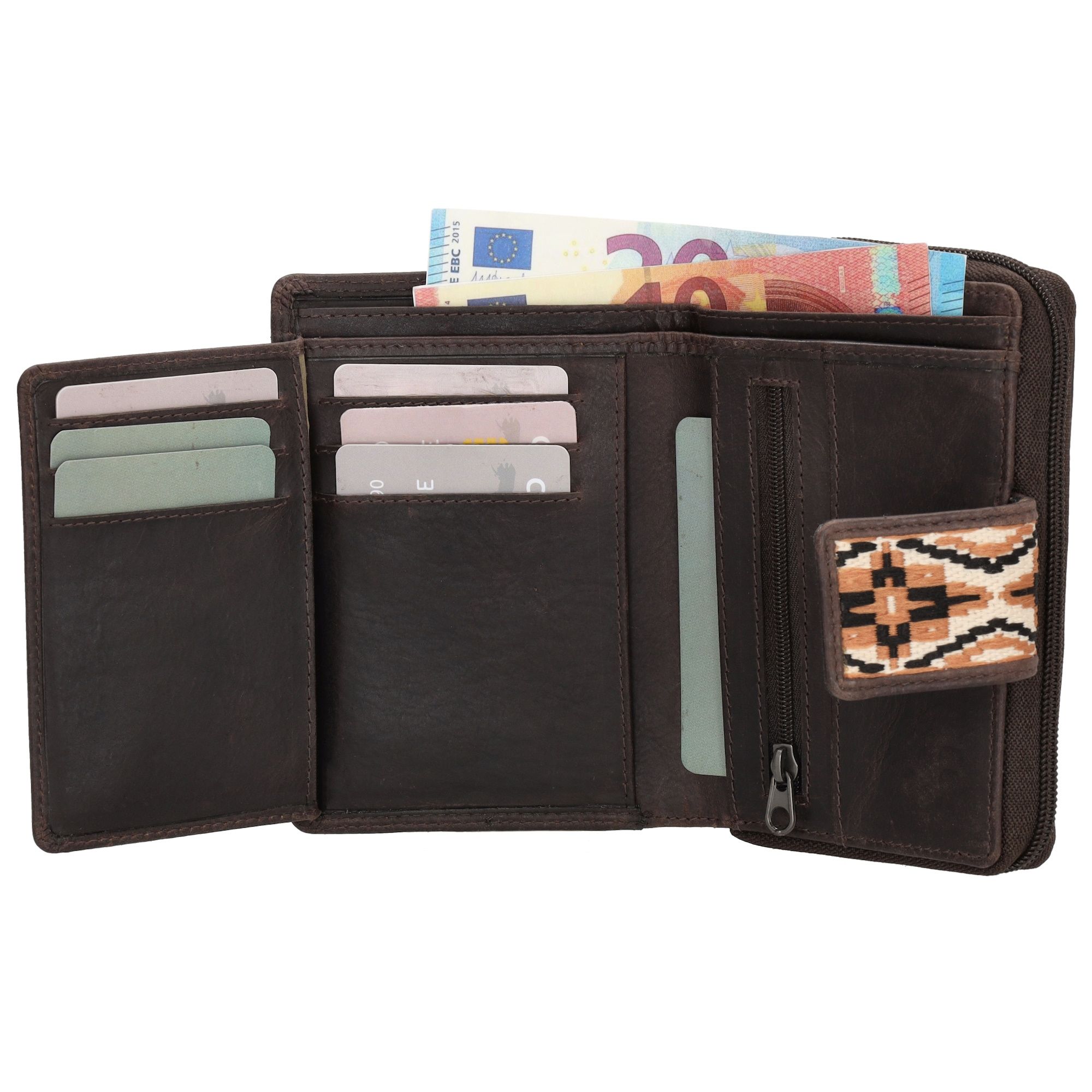 Micmacbags Next Navajo Portemonnee S Donkerbruin