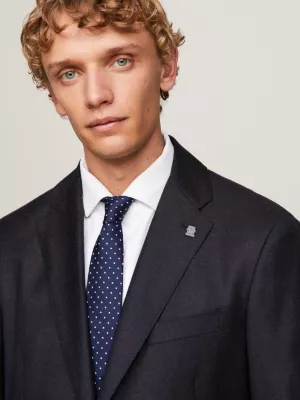 Blazer de corte regular em mistura de lã italiana