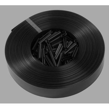 Lint met clips RAL9005 zwart 50 mm
